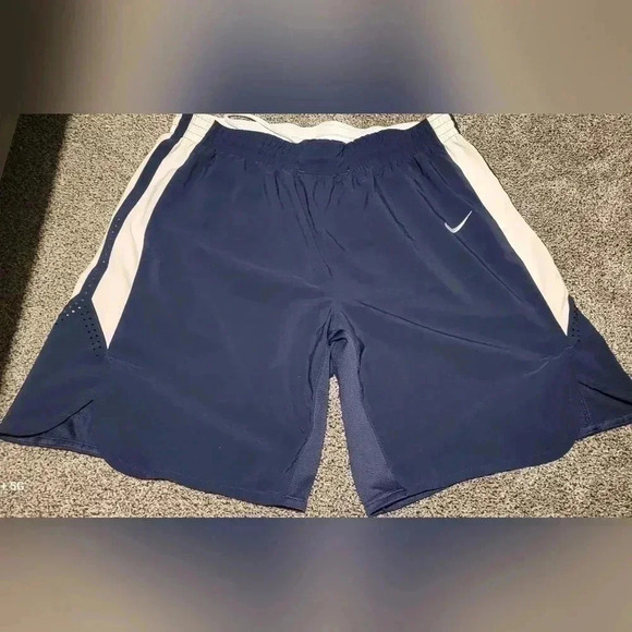 NIKE HYPERELITE SHORT Dri-fit Blue & White Mens Size XLG - Picture 2 of 7